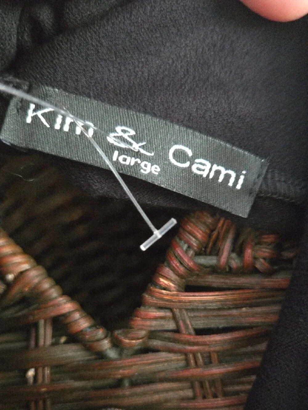 Kim & Cami Black Mock Neck Short Sleeve Top with Sheer Sleeves-Size L